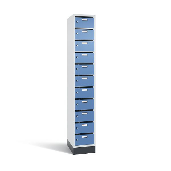 C+P Verteilerschrank 11 Fächer, H1950xB320xT490 mm, Grau/Fernblau, 8170-111 S10046