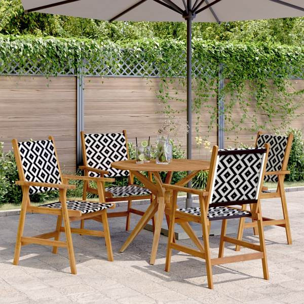 vidaXL 5-tlg. Garten-Essgruppe Massivholz Akazie, 3283572