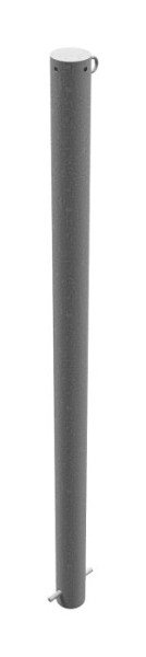 Schake Absperrpfosten Stahlrohr Ø 76 x 2,6 mm ortsfest, zum Einbetonieren feuerverzinkt / weiß beschichtet, feuerverzinkt, mit 1 Öse, 476/1