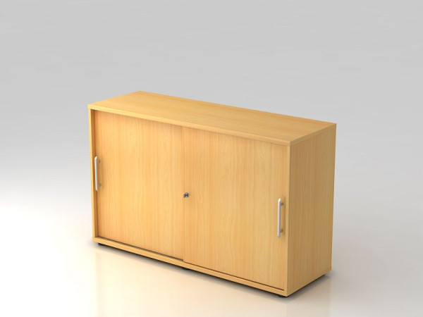Hammerbacher Schiebetürschrank 2OH 120cm Relinggriff Buche/Buche, 120x40x74,8 cm (BxTxH), V1752S/6/6/RE