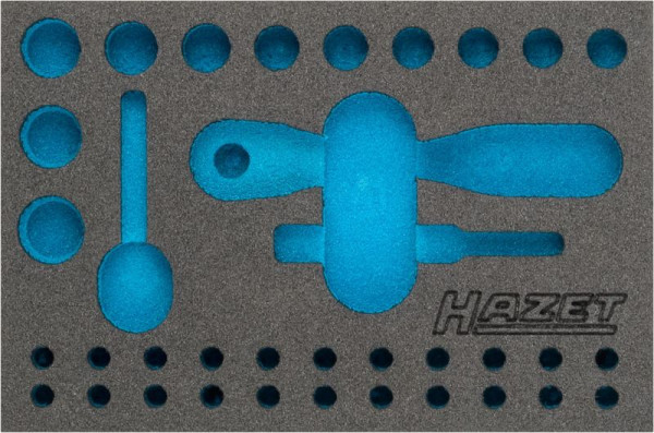 Hazet 2-Komponenten Weichschaum-Einlage, für 2200/36, Abmessungen / Länge: 172 mm x 114 mm Ordnungssystem Größe: 1/9 (172 x 114 mm), 163-341L