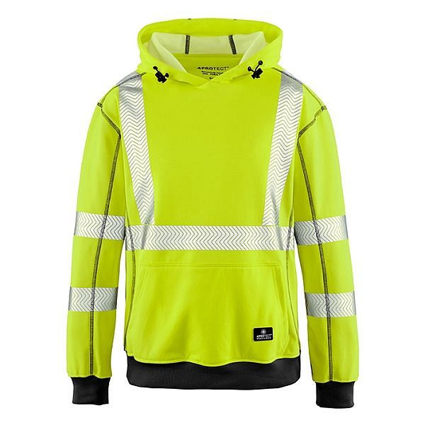 4PROTECT Warnschutz Hoodie Portland, Farbe: leuchtgelb, Größe: XXL, 3446-XXL