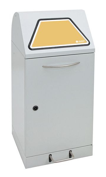 stumpf Abfalltrennung Modul-Vario 60, lichtgrau, verzinkter Innenbehälter, 60 Liter, Trethebel, 625-060-1-2-735