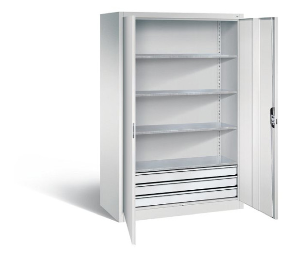 C+P Werkzeugschrank Acurado, H1950xB1200xT600mm, Farbe: Lichtgrau, Muldengriff, 8932-503 S10238