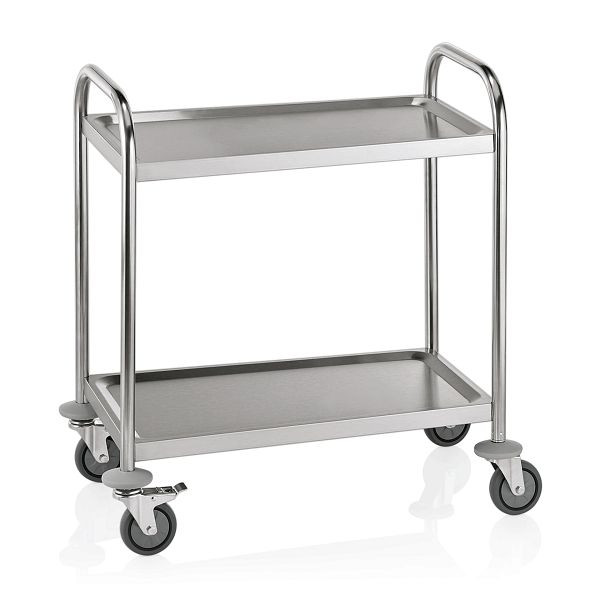 WAS Servierwagen mit zwei Borden, 71 x 41 x 84 cm, Edelstahl, 1950004
