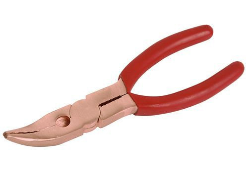 DENIOS Telefonzange abgewinkelt, 180 mm, Kupfer-Beryllium, funkenfrei, für Ex-Zonen, 272614