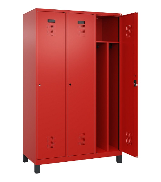 C+P Spind Evolo PLUS, mit Füßen, 3 Abteile, 1950x1200x500mm, 3020/3020, Verschluss Zylinderschloss, 049010-32F S10052