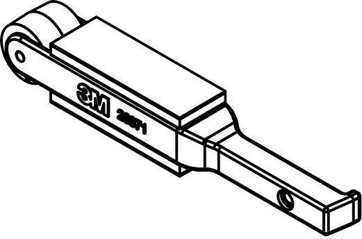 3M Kontaktarm für Feilenbandmaschine, 18 mm, 16 mm x 457 mm, 19 x 457 mm, für breitere Bänder, 7000060261