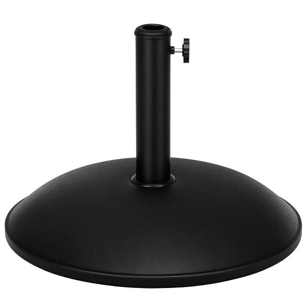 Outsunny Sonnenschirmständer aus Edelstahl mit Griffe, halbrund, Ø3,8-Ø4,8 cm, für Balkon, Terasse, Garten, Bronze, Schwarz, 840-040