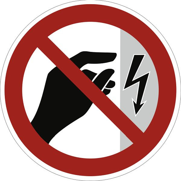 Moedel Berühren verboten - Gehäuse unter Spannung BGV A8, Folie, Ø 100 mm, 58282