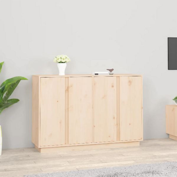 vidaXL Sideboard 120x35x80 cm Massivholz Kiefer, 814494