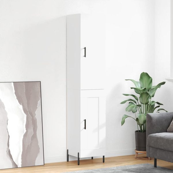 vidaXL Highboard Weiß 34,5x34x180 cm Holzwerkstoff, 3199113