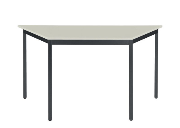 Bisley MULTI Desking Mehrzwecktisch, Trapez 19 mm, Dekor G grau, Gestell anthrazitgrau, H 740 x B 1400 x T 700 mm, MTT1407G334