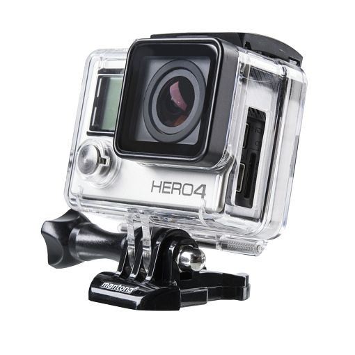 Mantona Gehäuse Skeleton für GoPro Hero 4 3+, mit Zugriff auf Buchsen der GoPro, 1021038