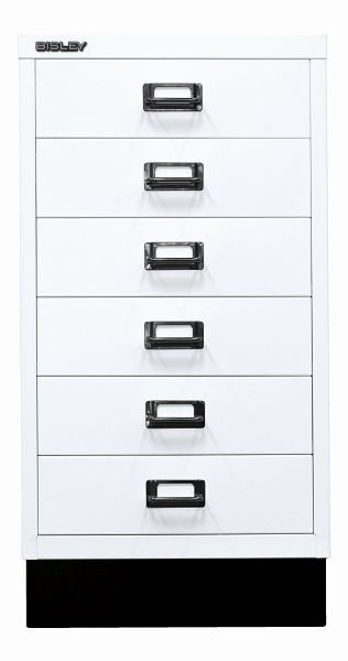 Bisley MultiDrawer, 29er Serie mit Sockel, DIN A3, 6 Schubladen, verkehrsweiß, L29A36S696