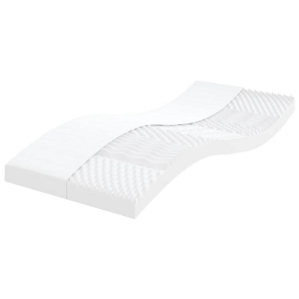 vidaXL Schaumstoffmatratze Weiß 80x210 cm 7-Zonen Härtegrad 20 ILD, 4016646
