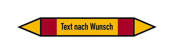 Schilder Klar Rohrleitungskennzeichen Brennbare Gase-Text nach Wunsch, 187x26 mm Folie selbstklebend, 30600/61