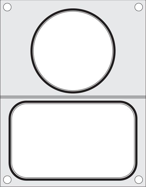 Hendi Matrize für Versiegelungsmaschine 976722, zwei Behälter, 1x 178 x 113 mm, 1 x Ø 115 mm, 805657