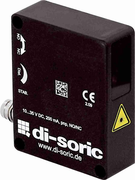 di-soric LHT 51 M 200 G3-T3 Laser-Lichttaster mit Hintergrundausblendung, Stecker, M8, 3-polig, 208132