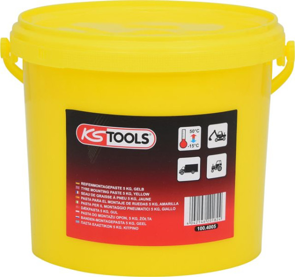 KS Tools Reifenmontagepaste 5 kg, gelb, 100.4005, 4042146201824