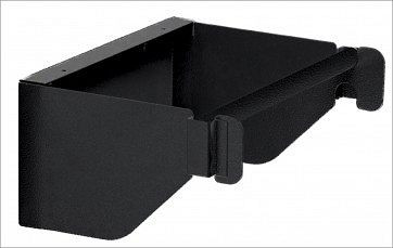 ADB Papierrollenhalter, Maße LxTxH: 338x192x120 mm, passend für Eurolochung (10x10 mm / 38x38 mm), Farbe: schwarz, RAL 9005, 73188