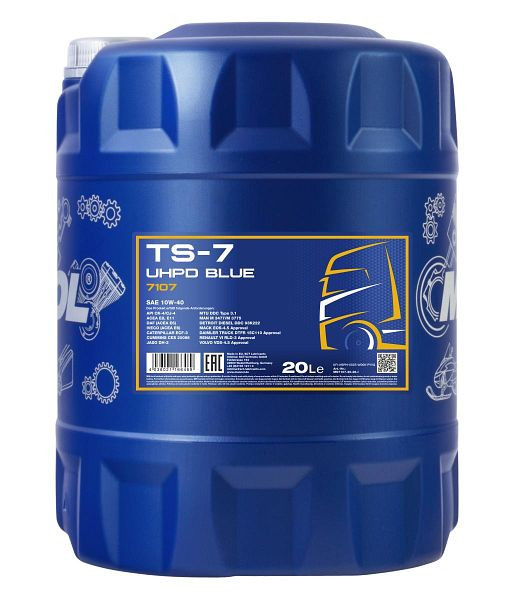 MANNOL Mehrbereichsöl 7107 TS-7 UHPD 10W-40 Blue, VE: 20 l, MN7107-20