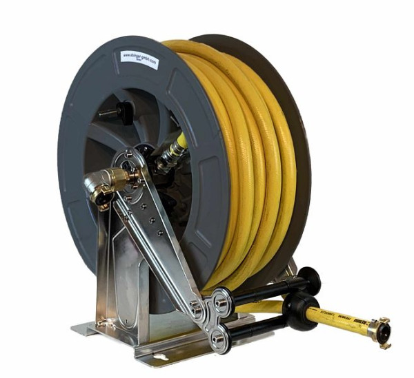 Ebinger Schlauchaufroller OSK 610, Rahmen und Achse in Edelstahl, Trommel ABS, 15 m Schlauch PVC, 3.614.152