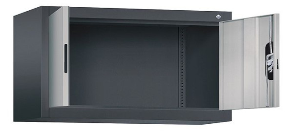 C+P Aufsatzschrank Acurado, H500xB930xT400mm, Farbe: Schwarzgrau / Weißaluminium, Muldengriff, 9264-000 S10158