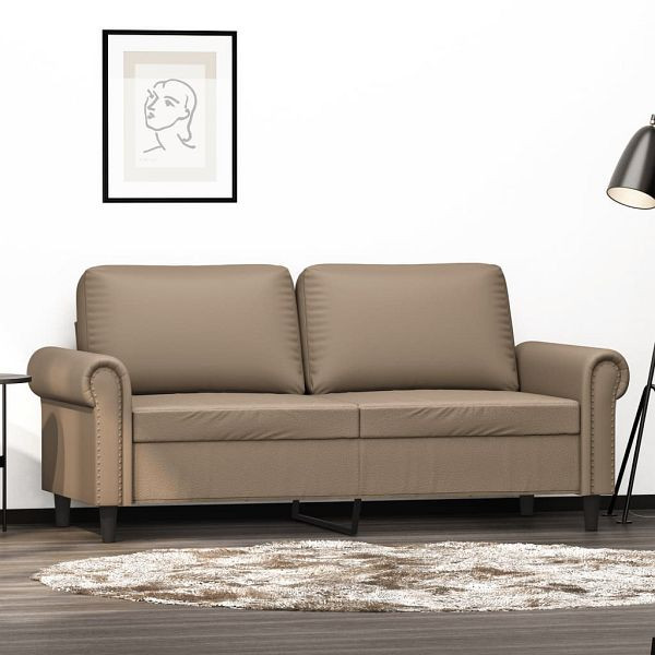 vidaXL 2-Sitzer-Sofa Cappuccino-Braun 140 cm Kunstleder, 359508