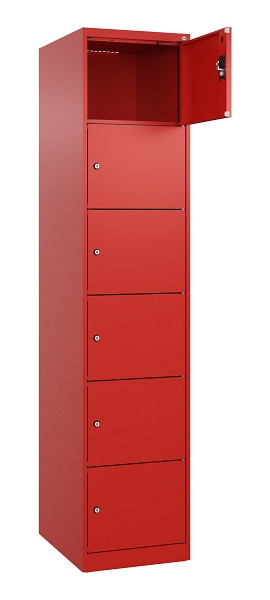 C+P Schließfachschrank Evolo PLUS, 6 Fächer, 1850x400x500mm, 3020/3020, 049000-126 S10025