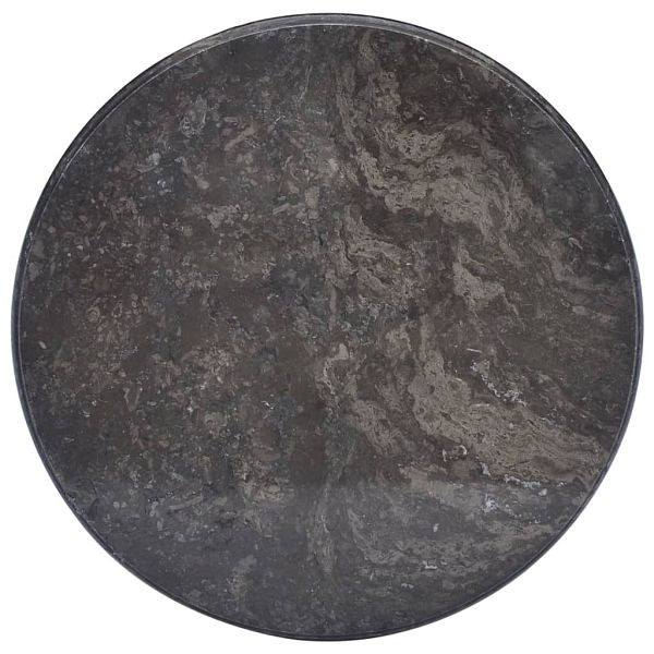vidaXL Tischplatte Schwarz Ø50x2,5 cm Marmor, 149193