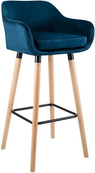 CLP Barhocker Grant Samt, blau, 308947, 4251563470892