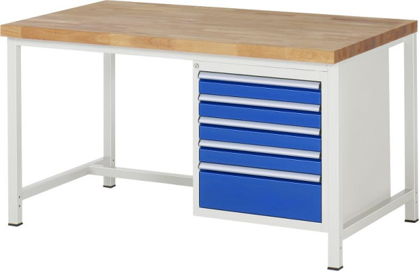 RAU Werkbank Serie 8000 - Modell 8168, B1500 x T900 x H840 mm, 13-8168A1-159B4S.11