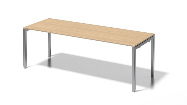 Bisley Cito Schreibtisch, 650-850 mm höheneinstellbares U-Gestell, H 19 x B 2200 x T 800 mm, ahorn/silber, DUH2208MP355