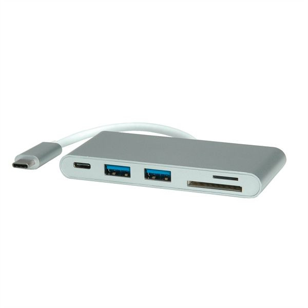 ROLINE CardReader Typ C + 2x USB 3.2 Gen 1,1x PD (Power Delivery), 15.08.6257