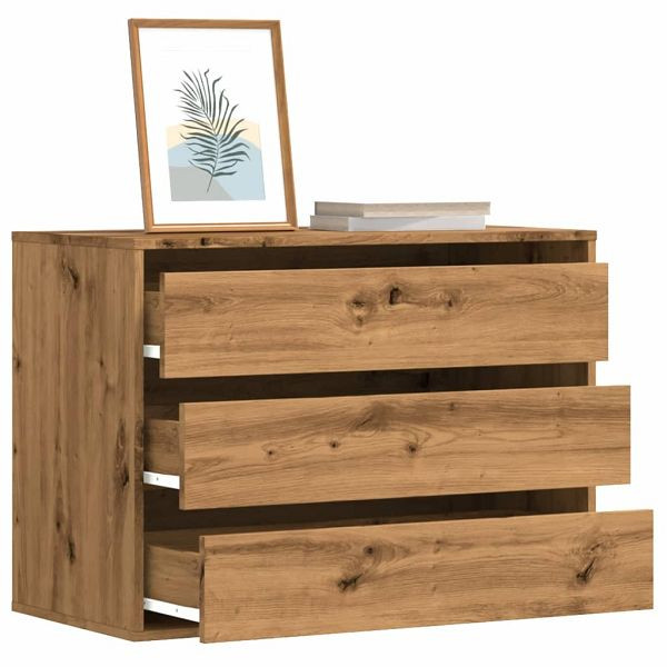vidaXL Kommode Artisan-Eiche 80x41x58 cm Holzwerkstoff, 852860