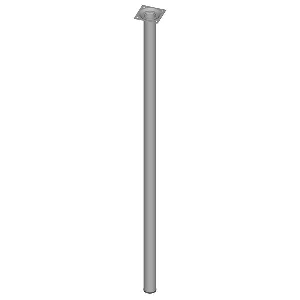 Element System STAHLROHRFUSS, LOSE, Ø30, M10, 800 mm, WEISS ALU, VE: 4 STÜCK, 11100-00093