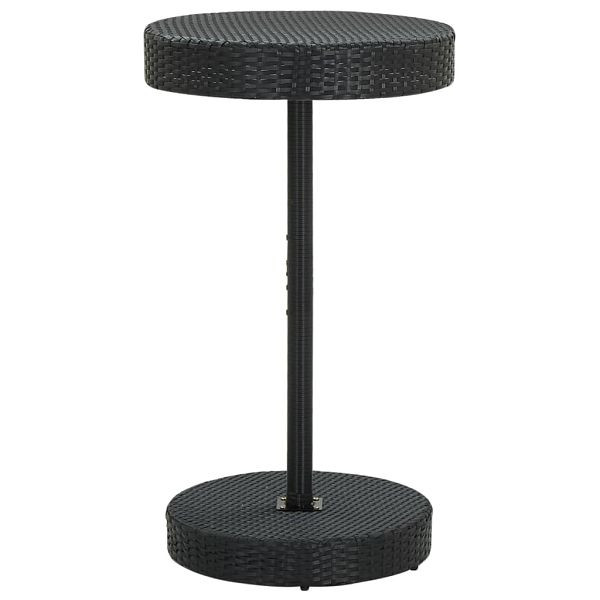 vidaXL Gartentisch Schwarz 60,5x106 cm Poly Rattan, 45856