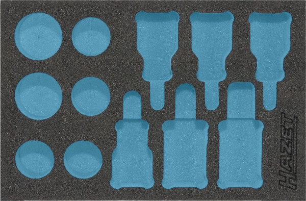 Hazet 2-Komponenten Weichschaum-Einlage, für 163-245/12, Abmessungen / Länge: 172 mm x 114 mm, 163-245L
