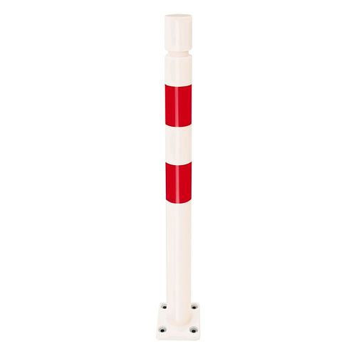 Moravia Rammschutz-Poller FLEX, weiß mit roten Streifen, nachgebend und rückfedernd, Ø: 80 mm, 311255