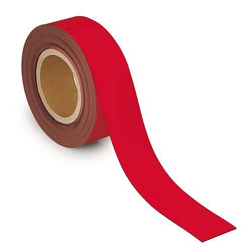 MAUL Kennzeichnungsband magnetisch, 10 m x 50 mm x 1 mm, rot, 307943