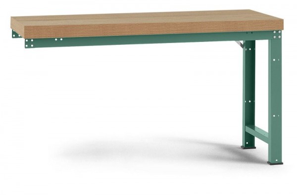 Manuflex Anbauwerkbank PROFI Standard mit Multiplexplatte, BxTxH = 1750 x 700 x 850 mm, Graugrün, WP4025.0001