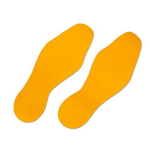 DENIOS m2-Antirutschbelag, Hinweismarkierung, Universal, gelb, Schuh 95 x 265 mm, VE: 1 Paar, 264-125