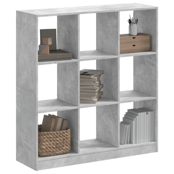 vidaXL Bücherregal Betongrau 102x32x108 cm Holzwerkstoff, 3307840