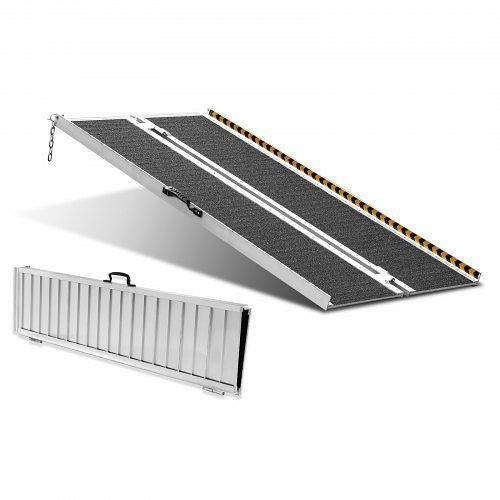 VEVOR Tragbare Rollstuhlrampe, 1,52 m, 363 kg Tragkraft, rutschfeste Aluminium-Klappschwellenrampe, faltbare Rollstuhlrampe, ZDKMJPD60YC12YUIHV0