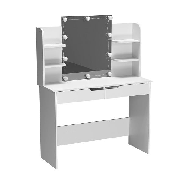 HOME DELUXE Schminktisch KYLIE 142 x 108 x 40 cm - Weiß, 50850