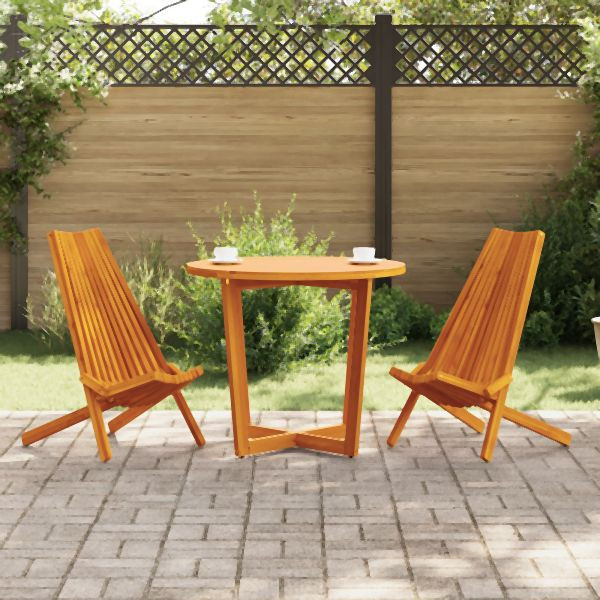 vidaXL Klappgartenstühle 2 Stück aus Akazienholz, 4103891