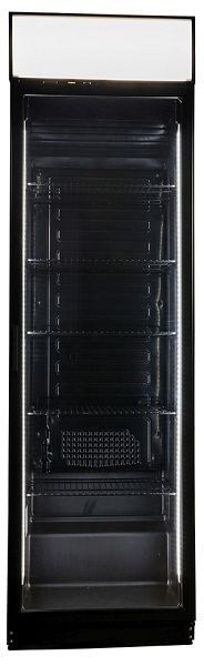 NordCap COOL-LINE-Kühlschrank CD 400 D schwarz, mit Umluftkühlung, Glastür und LED-Beleuchtung, 4704002102