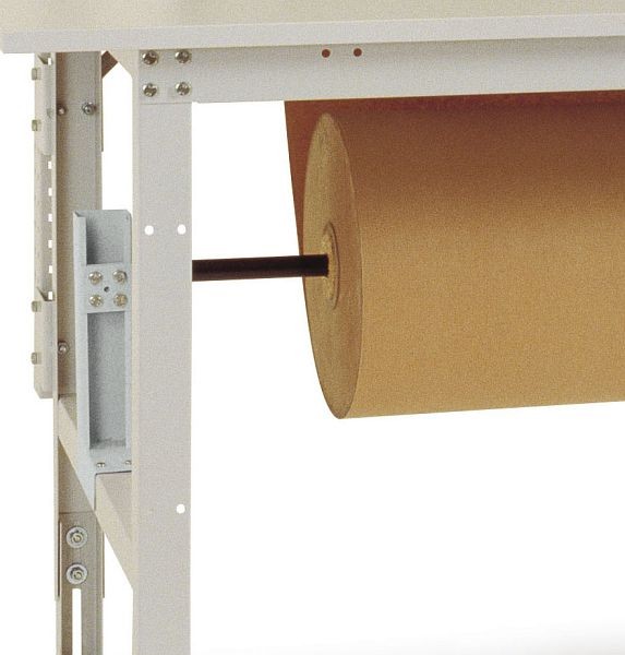Manuflex Rollen-Achssatz für PACKPOOL Packtische Breite = 1500 mm, Länge x Ø = 1130 x 24 mm, Lichtgrau, AS1201.7035