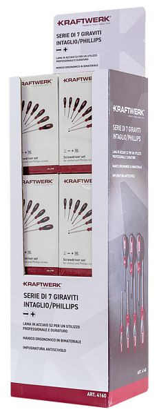 Kraftwerk Display mit 7-tlg. Schraubendreher-Satz schlitz/PH, 24-tlg, 901.305.004